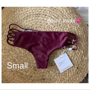 Acacia Swimwear NWT Molokai Bottom in Red Purple